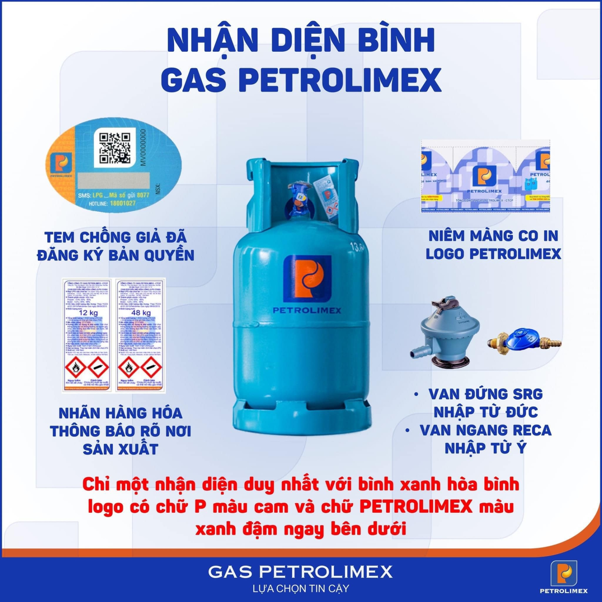 Bình Gas Petrolimex 12kg